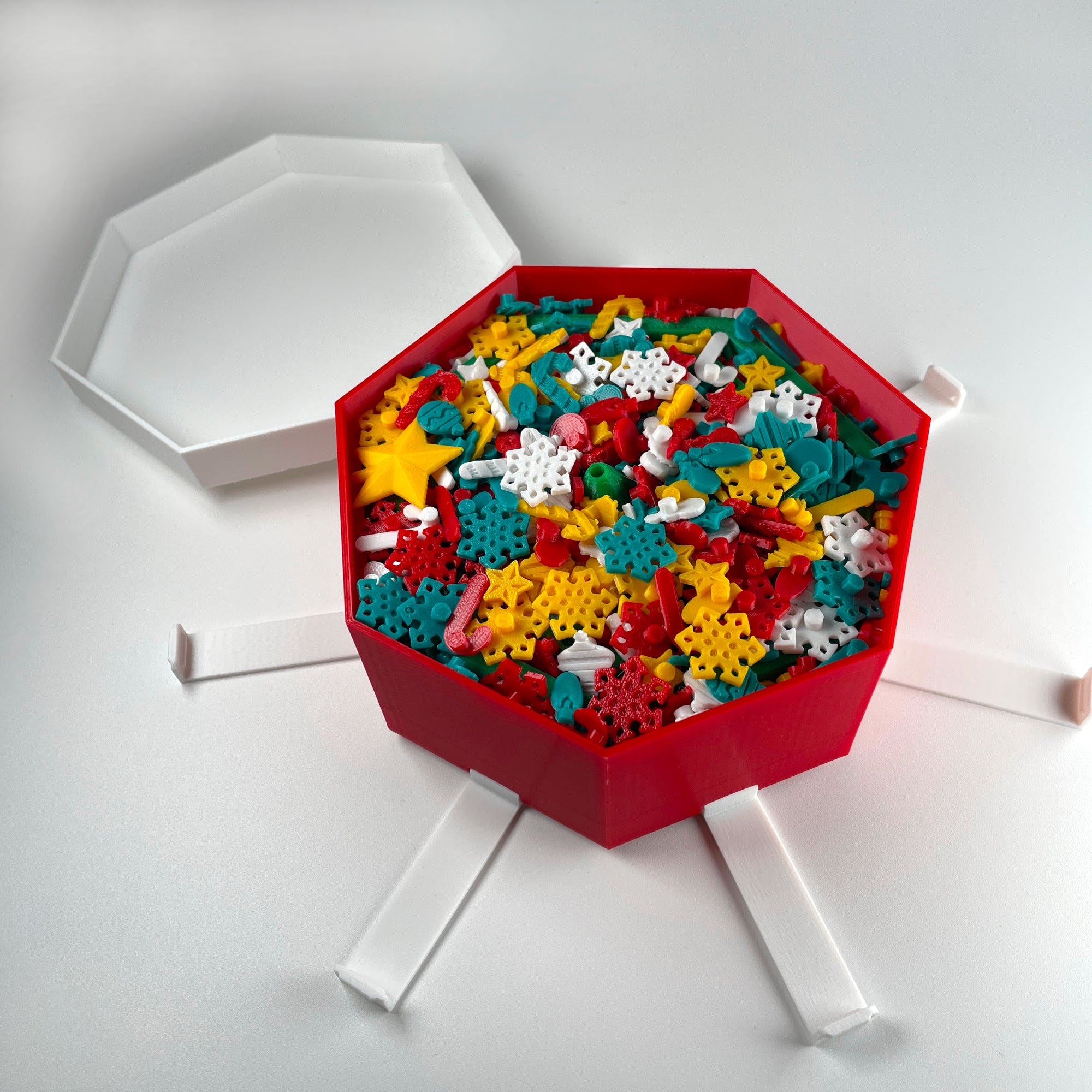 NestAway Tree™ — A Nestable Desktop Holiday Tree with Ornaments & Gift Box Storage