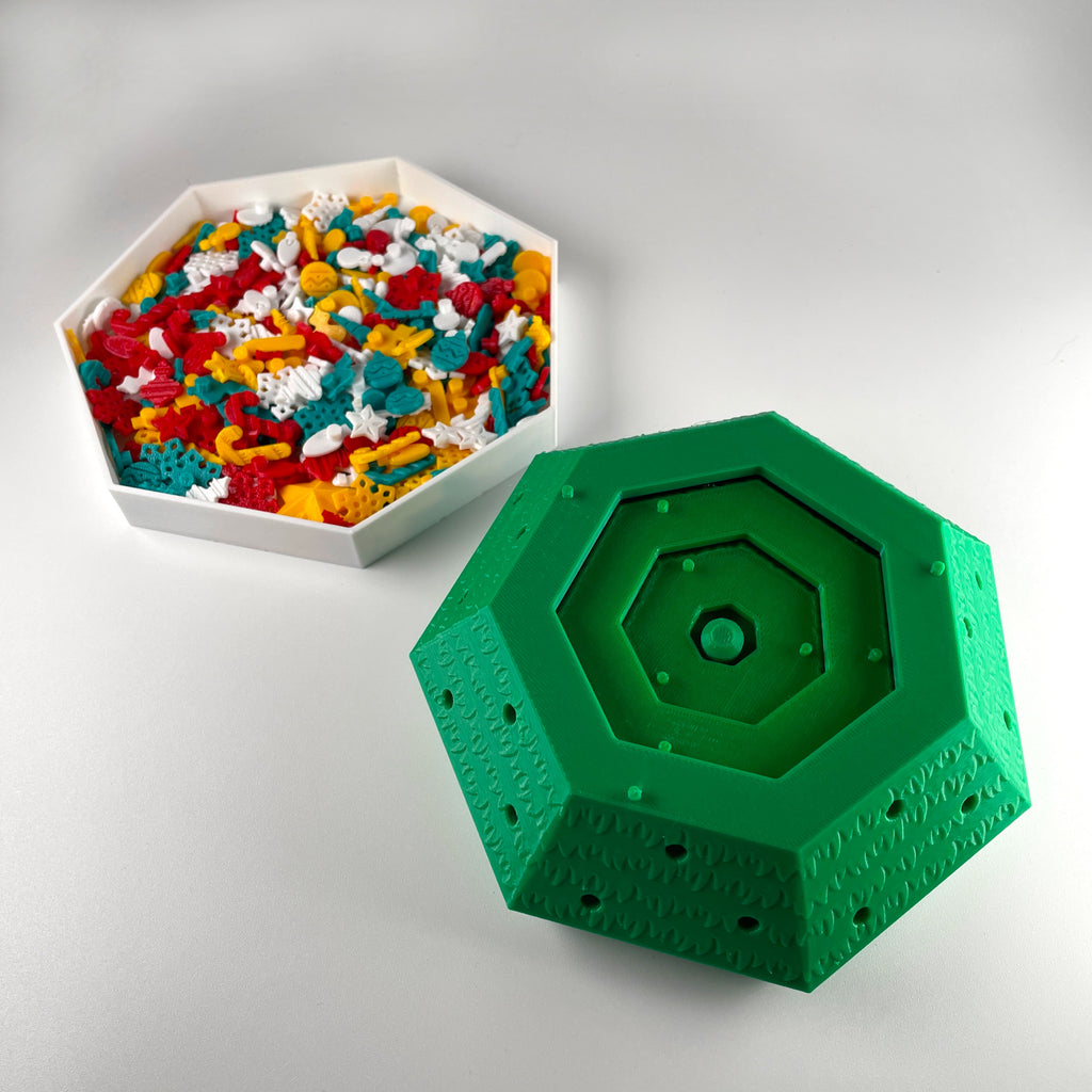 NestAway Tree™ — A Nestable Desktop Holiday Tree with Ornaments & Gift Box Storage