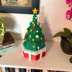NestAway Tree™ — A Nestable Desktop Holiday Tree with Ornaments & Gift Box Storage