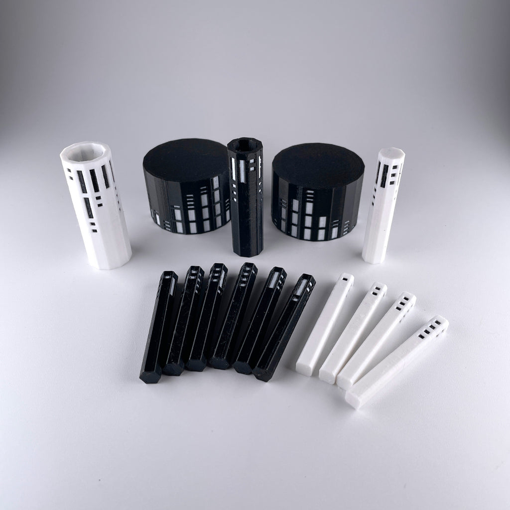 The Dice Pod™ - A complete RPG dice set that nests into a single pocket-sized cylinder